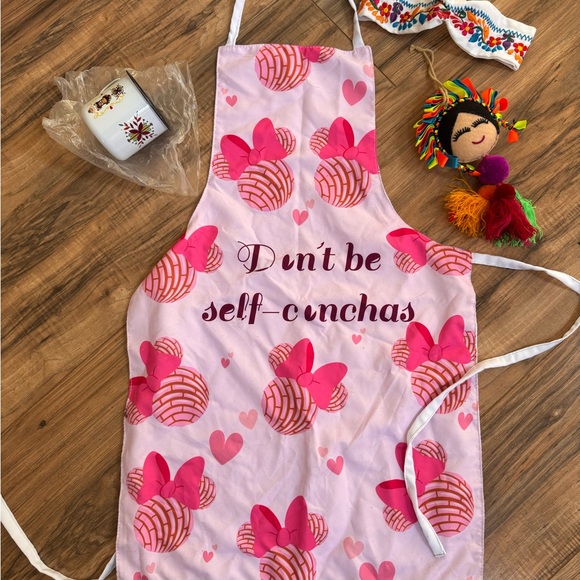 Playful Pink Apron with concha’s and other fun goodies! - Picture 2 of 5